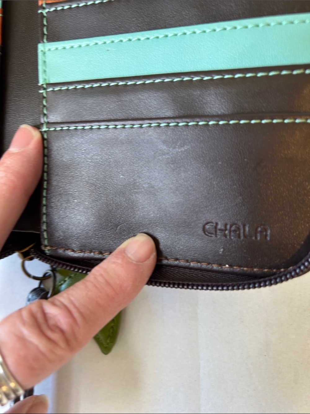CHALA LADYBUG ZIP AROUND FAUX LEATHER WRISTLET WALLET - Picture 11 of 11